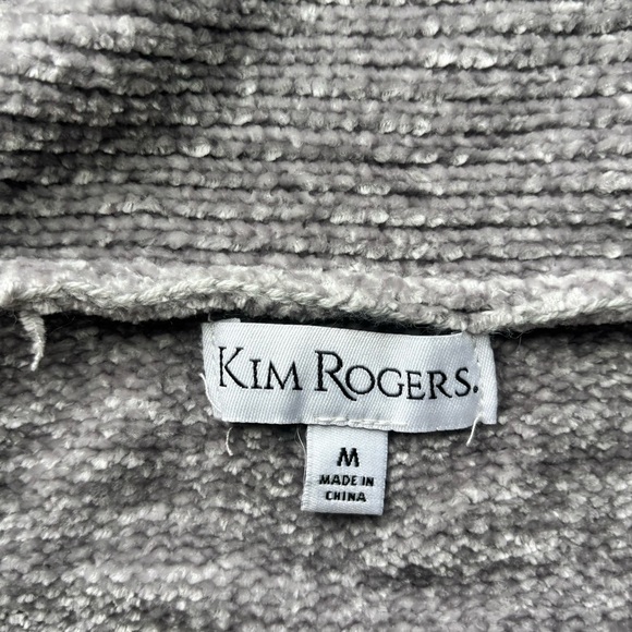 Womens Kim Rogers Gray Open Front Cardigan Sweater – Medium - Picture 5 of 7